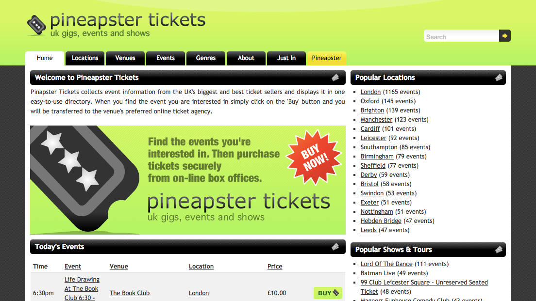 Pineapster tickets